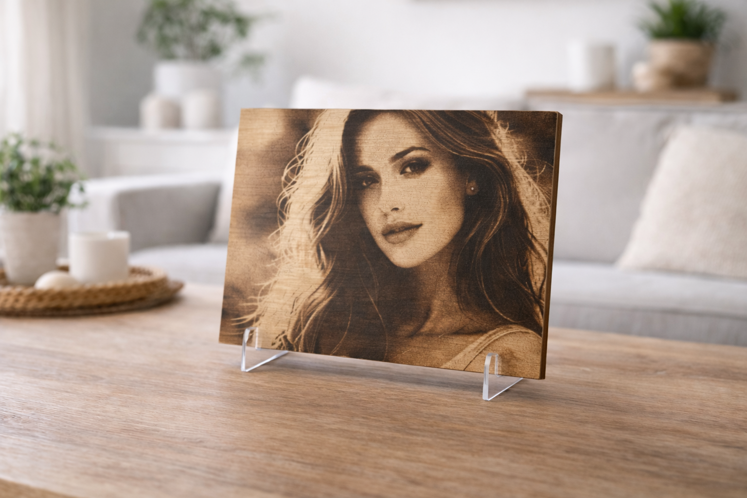 Foto op Hout – Persoonlijke Lasergravure
