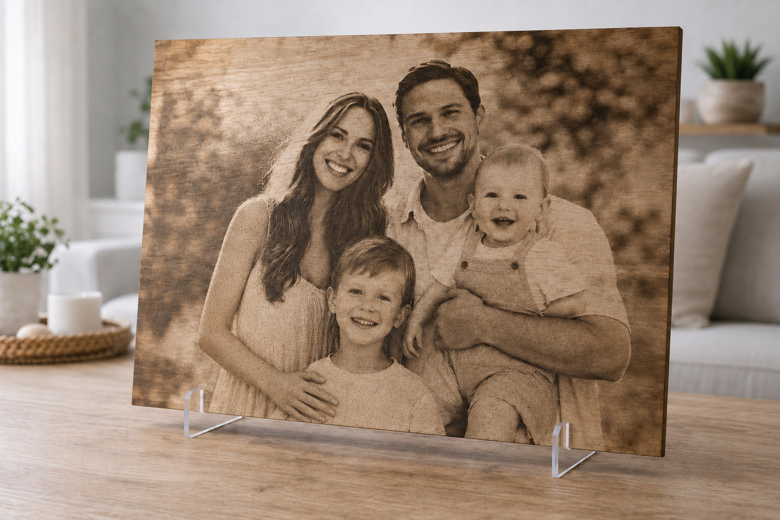 Foto op Hout – Persoonlijke Lasergravure
