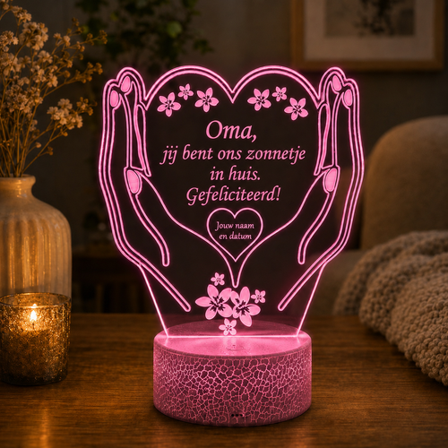 Gepersonaliseerde Kleine LED Lamp Hart